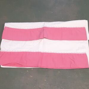 vintage pillowcases with pink edging and pink rick rack decor